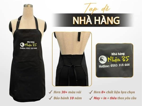 Mẫu đồng phục tạp dề hot nhất hiện nay