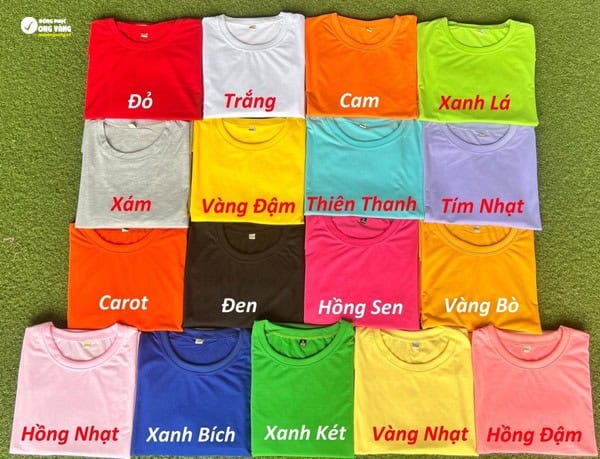 Bảng màu may áo thun cổ tròn